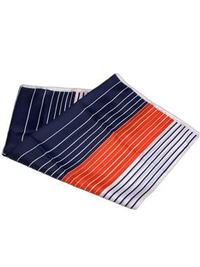 Vintage striped square scarf